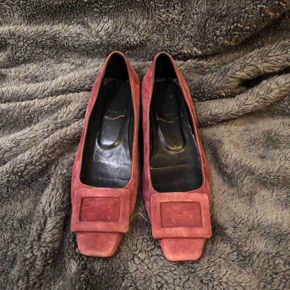 Roger Vivier lavender purple belle square buckle flats - Picture 2 of 6